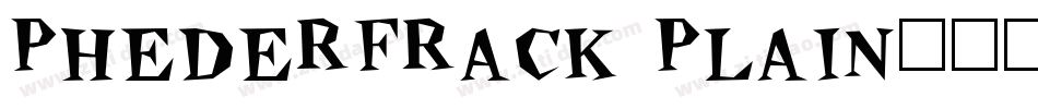 PhederFrack Plain字体转换